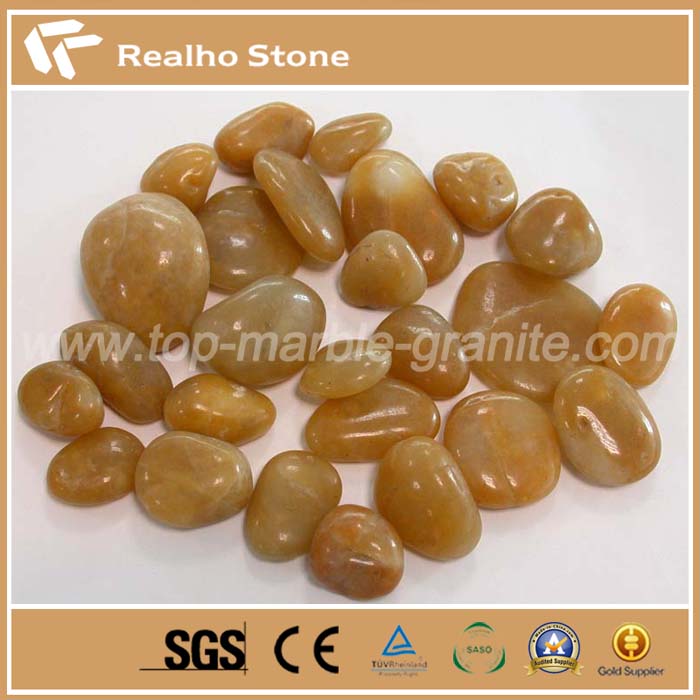 Kuning longgar madu Pebble Landscaping River Stone Yellow loose honey Pebble Landscaping River Stone