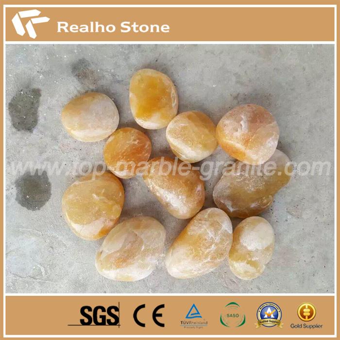 Yellow loose honey Pebble Landscaping River Stone