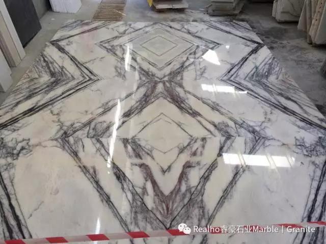 Milas Lilac Marble Book-Match Designs