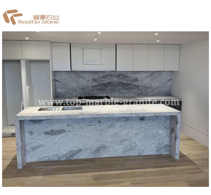 Elba Blue Marble Kitchen Countertop