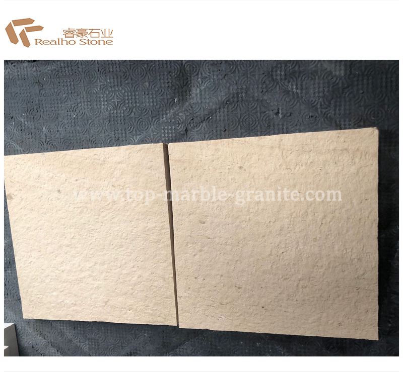 limestone tile countertop
