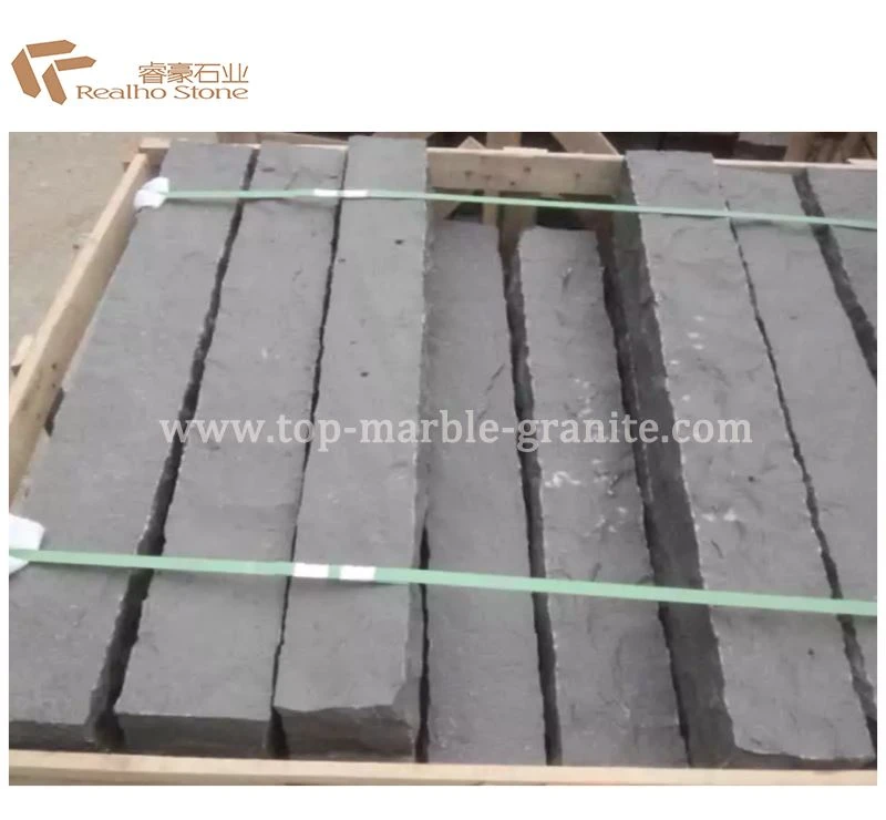 Granite kerbstone with natural split