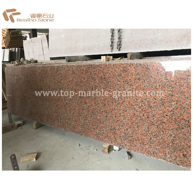 maple red colored granite slabs