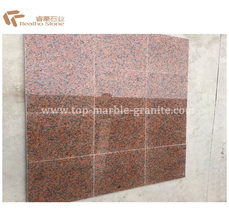 red granite paving slabs