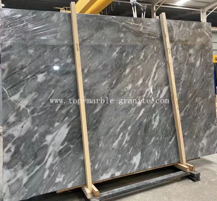 Gray Mable With White Veins