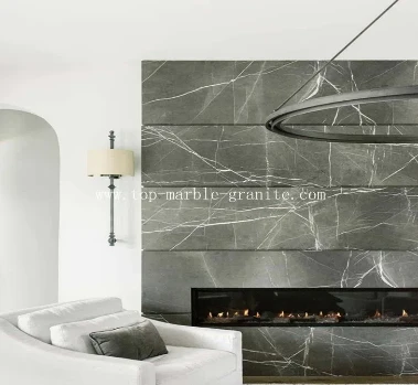 Grey Marble With White Veining