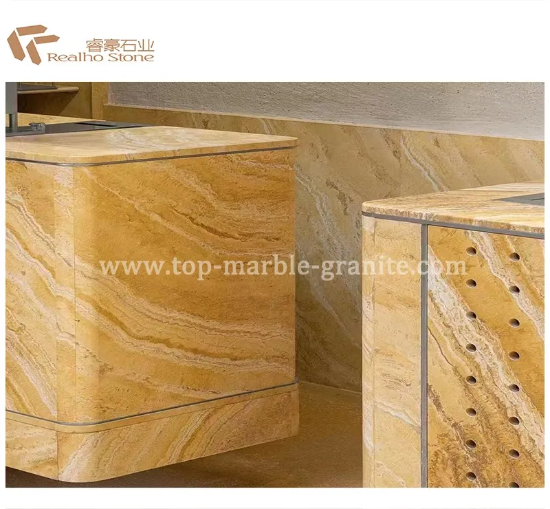 Gold Travertine table Gold Travertine table