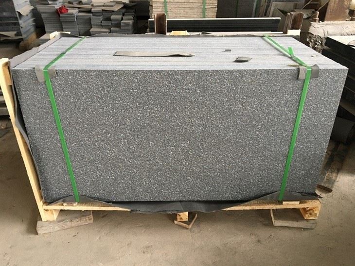 flamed black granite