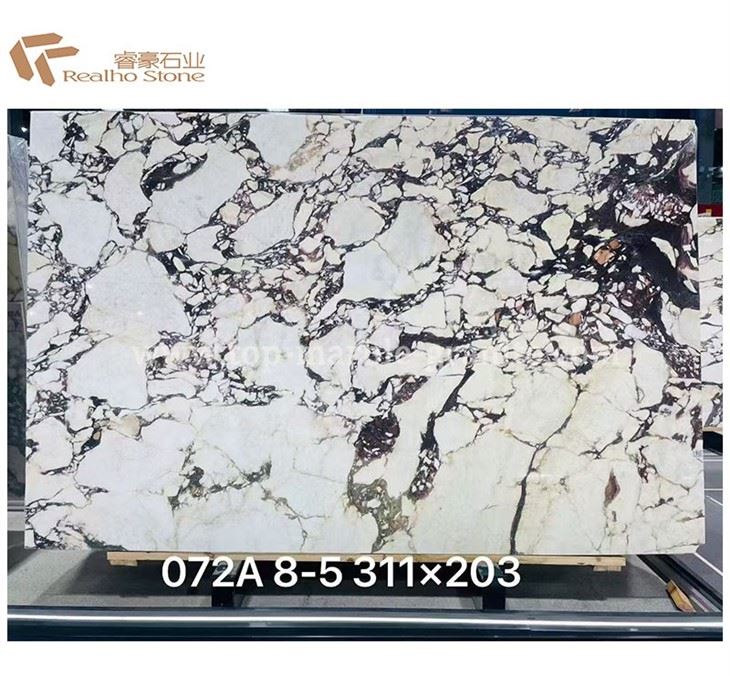 calacatta viola marble slab