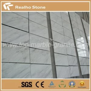 Greece Volakas Civic White Marble Tiles dengan Grey Viens