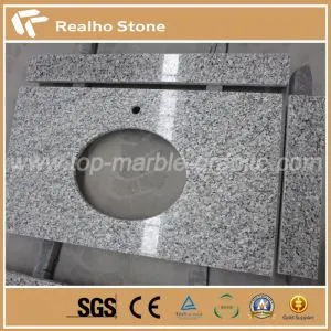 Grey warna kustom alam granit dan marmer kamar mandi Vanities dan Vanity Tops