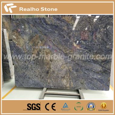 Mewah Brasil Biru Azul Bahia Granite Slab Untuk Penjualan