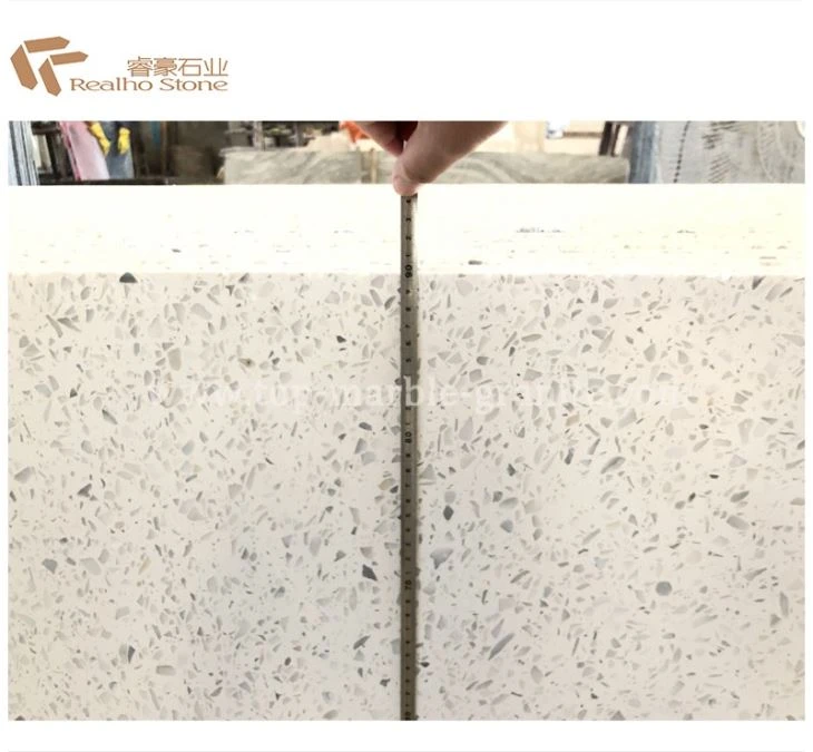 White Cement Terrazzo Flooring Tiles