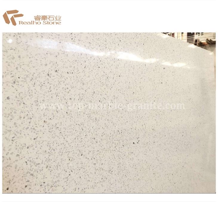 White Cement Terrazzo Flooring Tiles