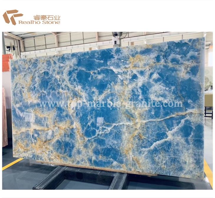 Luxury Stone Blue Aurora Marble Slabs