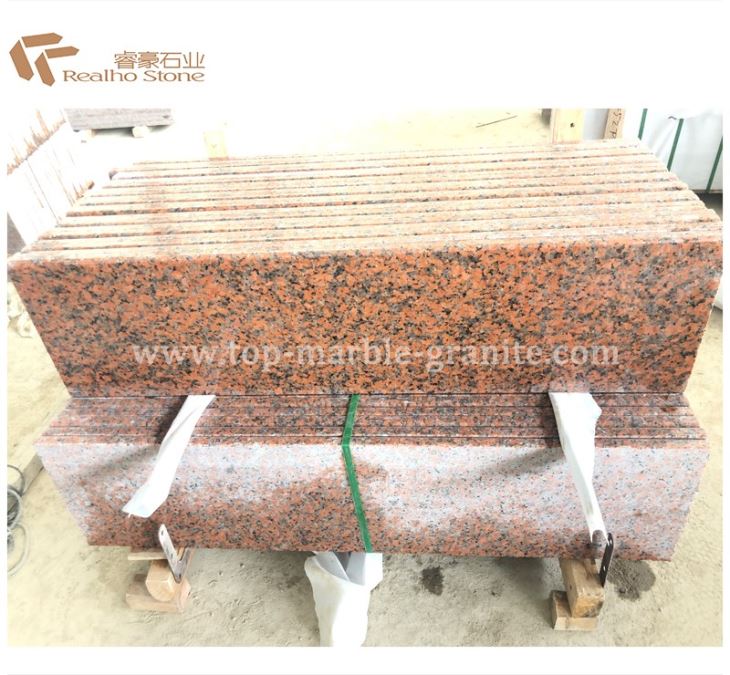 Natural Granite Maple Red Stair Flooring Tile