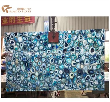 Blue Agate Stone Slabs Dijual