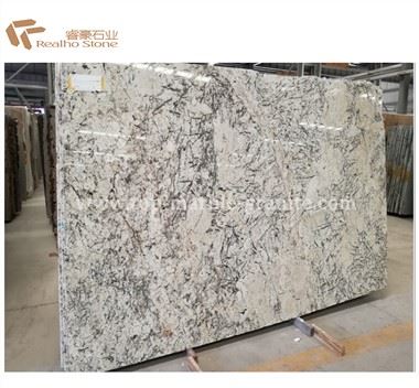 White Ice Granite Big Slab Untuk Kitchen Island Top