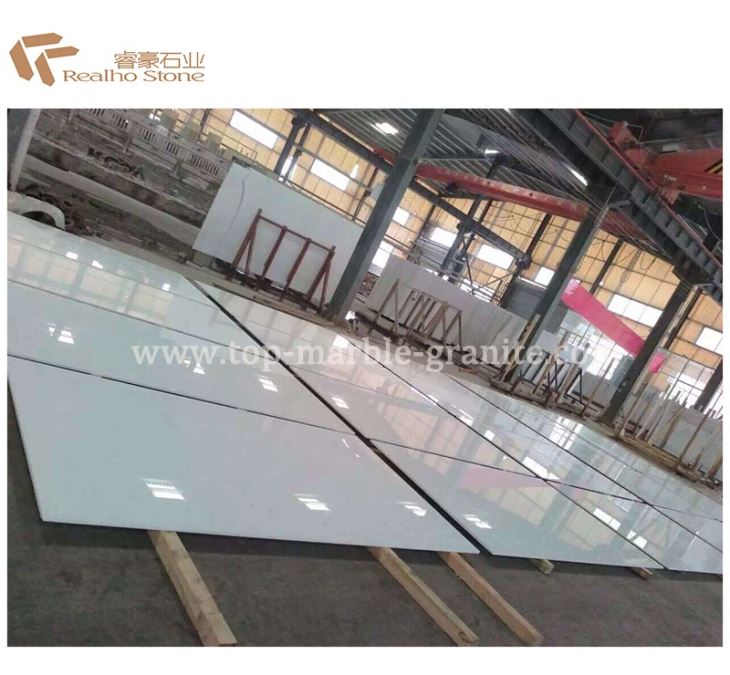 Pure White Cultured Marble Kitchen Tops