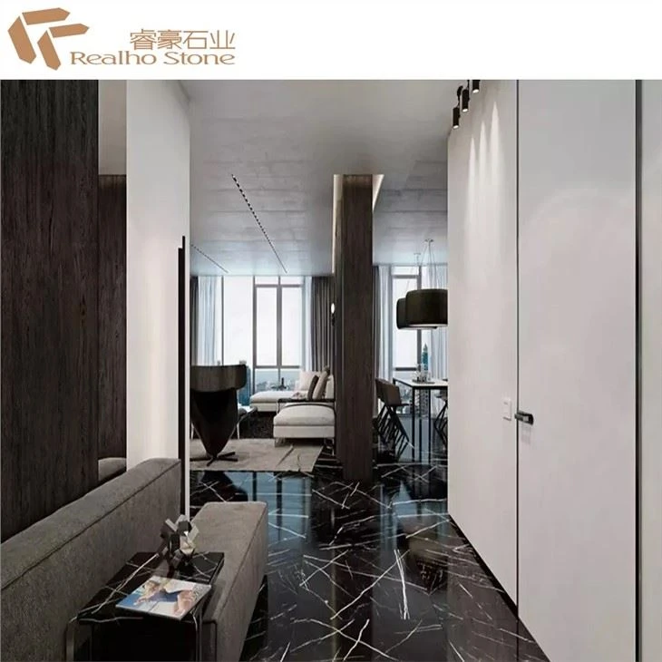 Black White Marble For Background Floor Wall