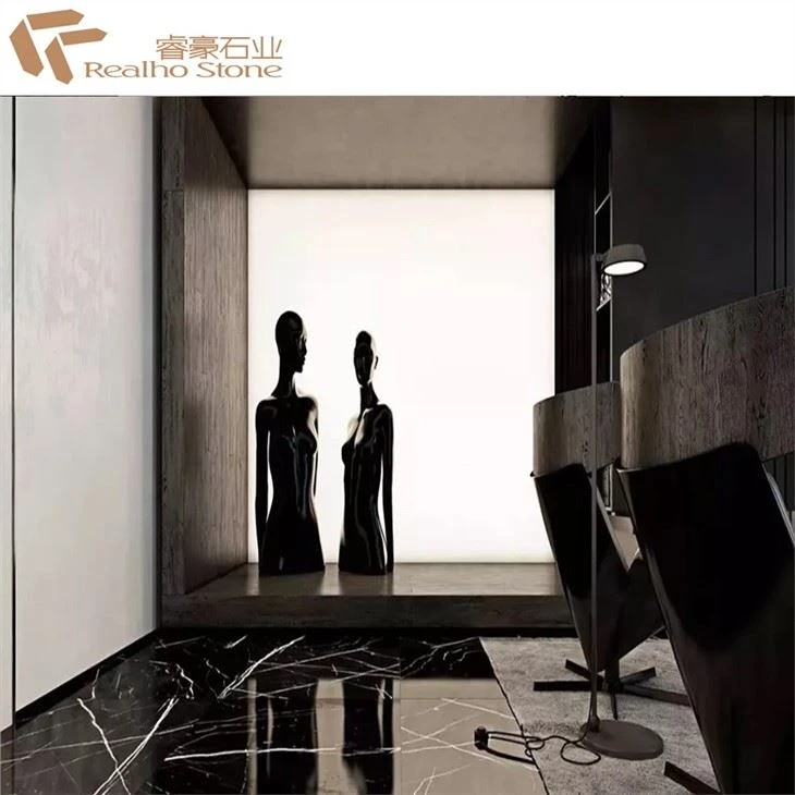 Black White Marble For Background Floor Wall