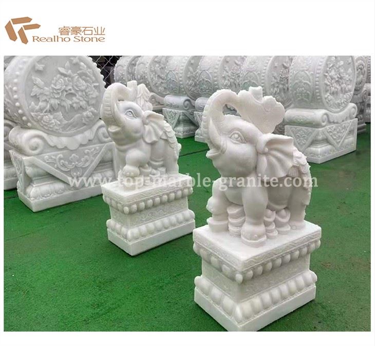 Patung Gajah Marmer Antik Hewan