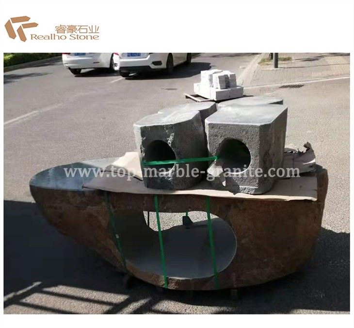 Natural stone chairs and table
