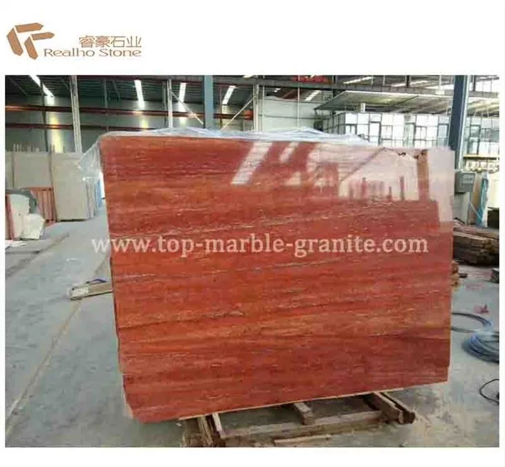 Lempengan Marmer Travertine Merah Persia Untuk Dinding Dan Lantai