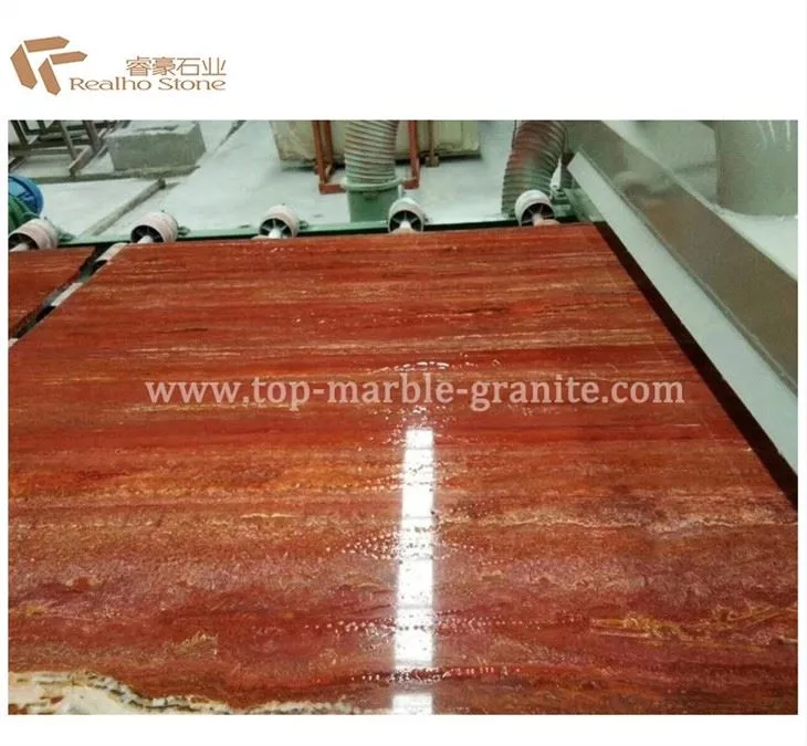 persian red travertine marble