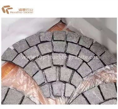Paving Cobblestone Of Black Basalt Untuk Jalan Taman Luar Ruangan