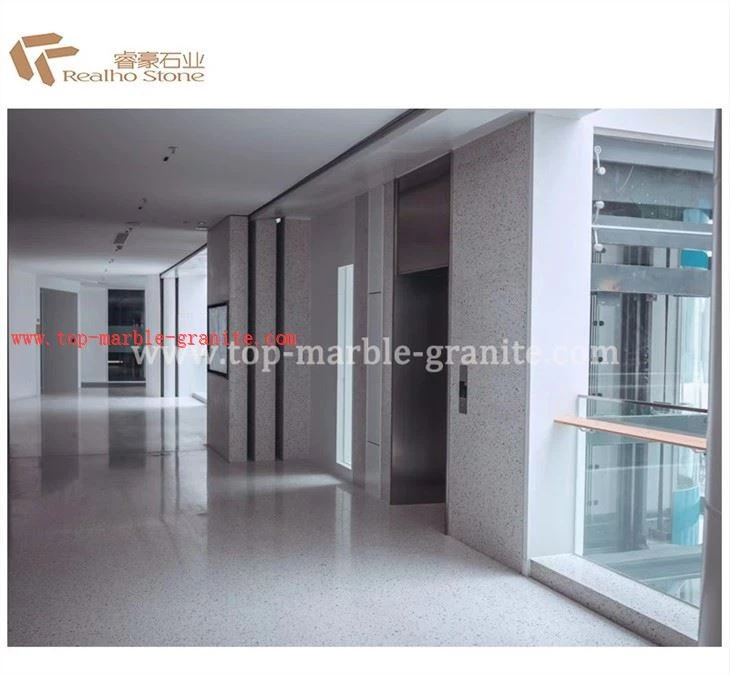 white terrazzo tile