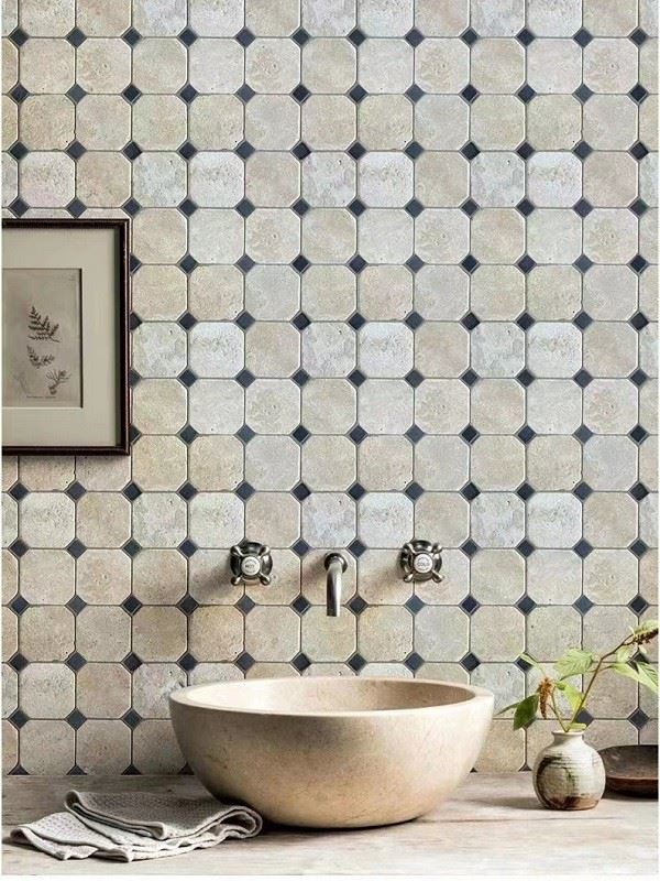 tumbled travertine mosaic wall tile