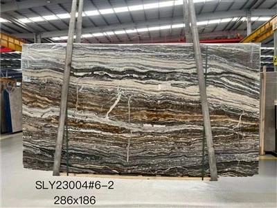 Ubin Travertine Coklat Tua